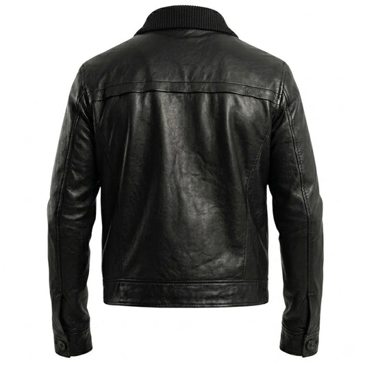 007 First Light James Bond Black Leather Jacket