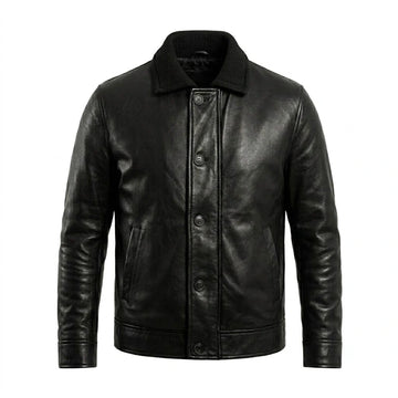 007 First Light James Bond Black Leather Jacket