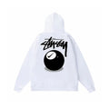 8 Ball Stussy Hoodie White