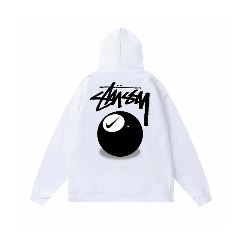 8 Ball Stussy Hoodie White