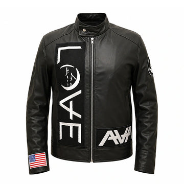 Angels And Airways Love Leather Jacket