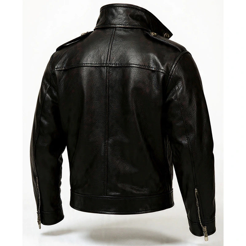 Biker Genuine Cowhide Leather Jacket