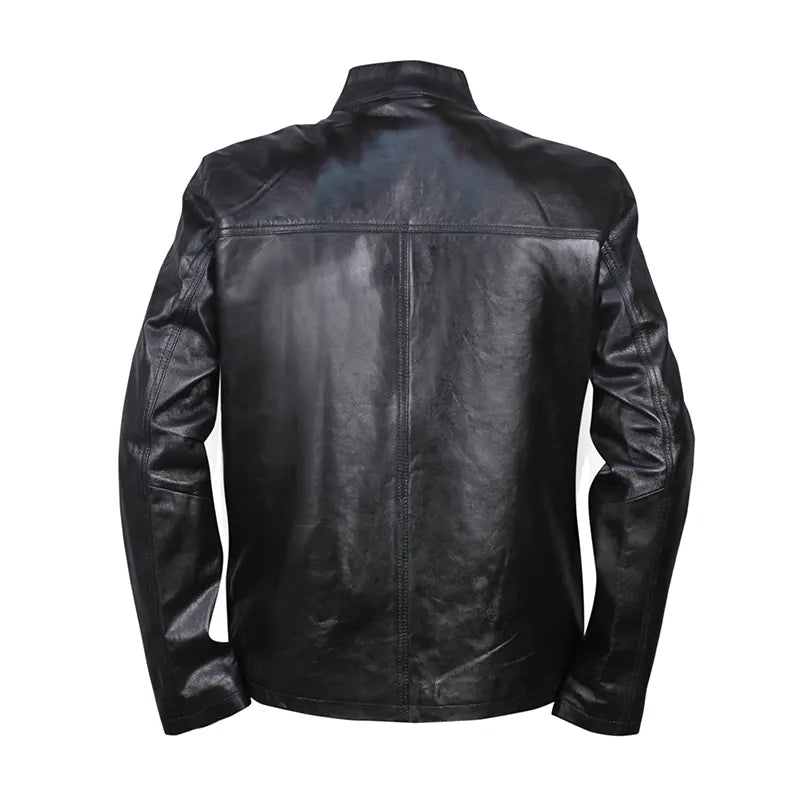 Cafe Racer Black Men's Leather Jacket