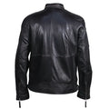 Distressed Dark Brown Biker Leather Jacket For Men