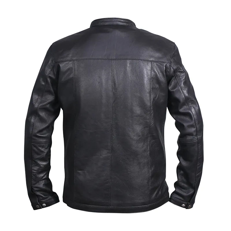 Men's Black Retro Vintage Leather Jacket