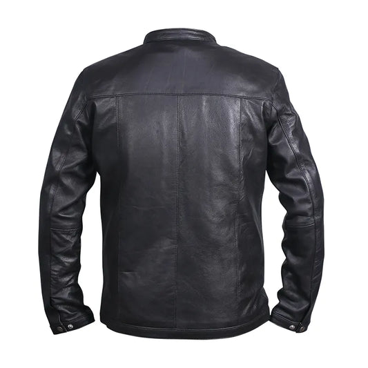 Men's Black Retro Vintage Leather Jacket