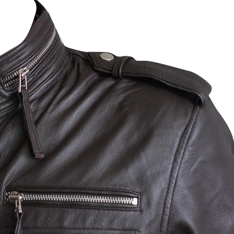 Black Biker Leather Jacket