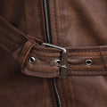 Men's Biker Brown Genuine Leather Jacket