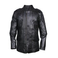 Classical Biker Retro Genuine Leather Pea Coat
