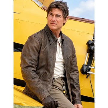 Digger 2026 Tom Cruise Distressed Leather Jacket