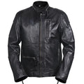 Distressed Dark Brown Biker Leather Jacket For Men