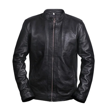 Men's Black Retro Vintage Leather Jacket