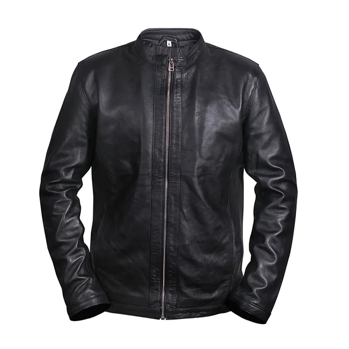 Men's Black Retro Vintage Leather Jacket