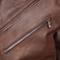 Men's Biker Brown Genuine Leather Jacket