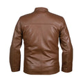 Light Brown Men's Casual Biker Leather Jacket
