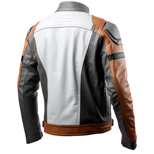 Men’s Sheepskin Cafe Racer Motorcycle Leather Jacket