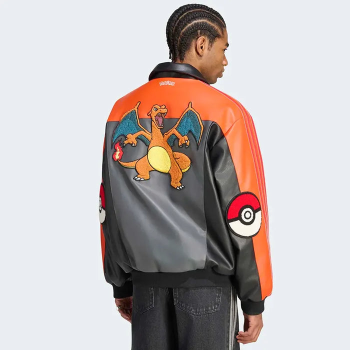 Pokemon x Adidas 30th Anniversary Charizard Leather Jacket