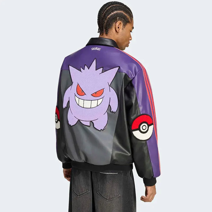 Pokemon x Adidas 30th Anniversary Gengar Leather Jacket