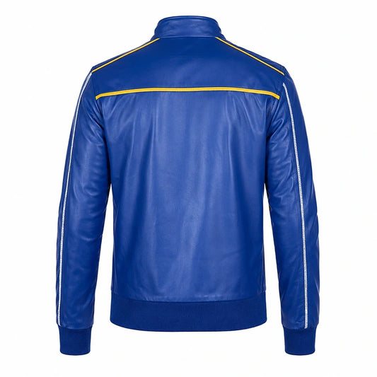 Ryan Gosling Blue Leather Jacket