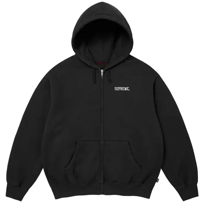 Supreme Blessed Appliqué Black Zip Up Hoodie