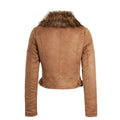 Womens Brown Suede Leather Jacket