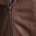 Men's Biker Brown Genuine Leather Jacket