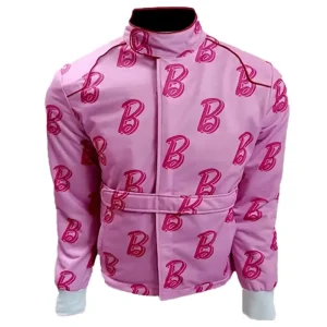 Barbie Pink Printed Front Jacket