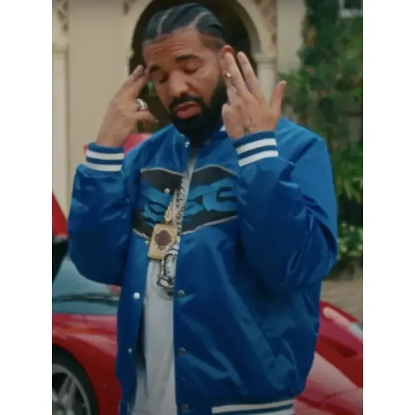 Drake Jumbotron Shit Poppin Blue Jacket