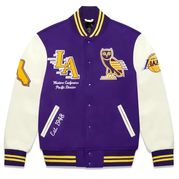 OVO NBA LA Lakers Varsity Front Jacket