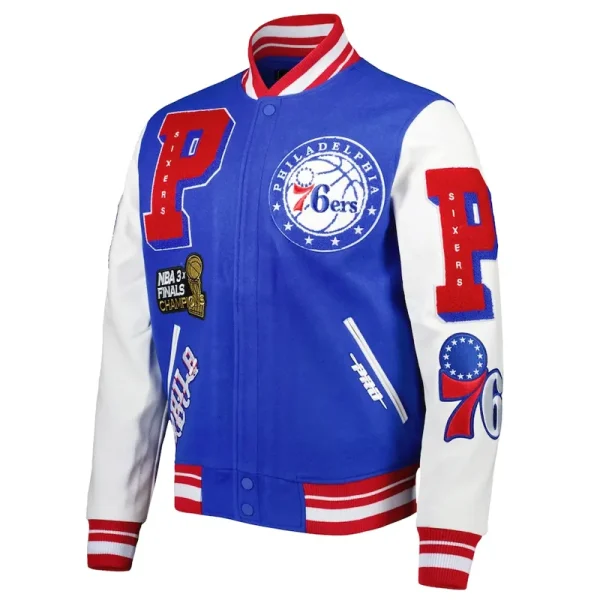 Philadelphia 76ers Varsity Full-Zip Blue Jacket
