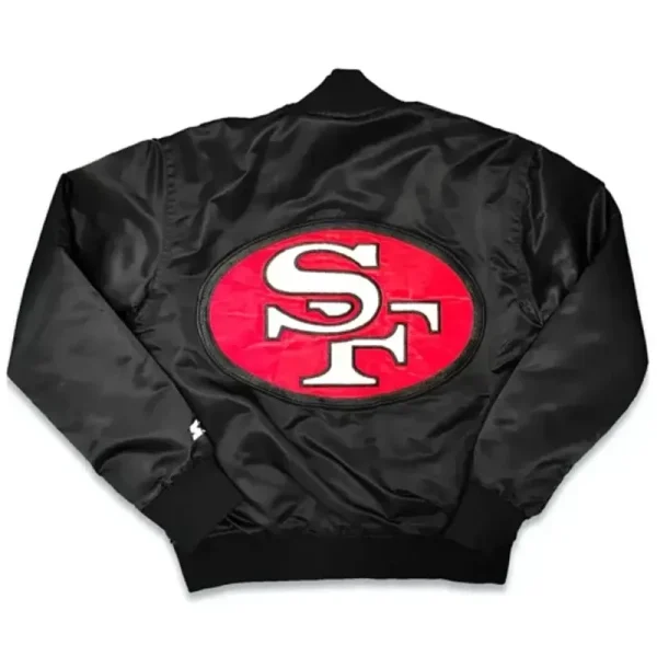 Starter San Francisco 49ers Black Bomber Jacket