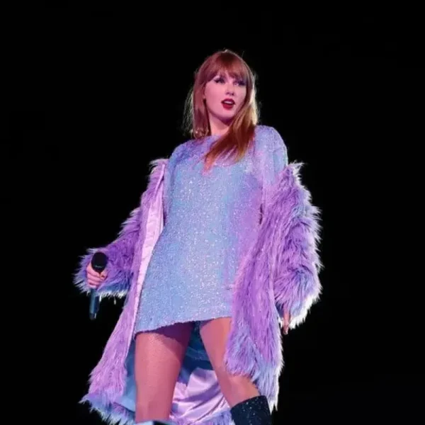 The Eras Tour Taylor Swift Purple Fur Coat