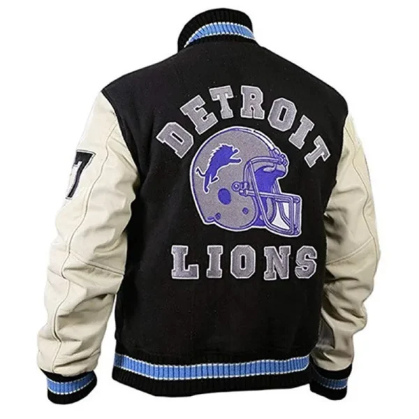 Axel Foley Detroit Lions Black Varsity Jacket