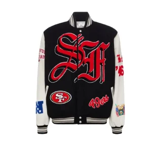 San Francisco 49ers Wool & Leather Varsity Jacket