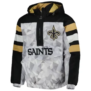 Starter New Orleans Saints Night Gridiron Raglan Jacket