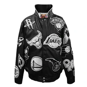50TH Anniversary Of Hip-Hop NBA Collage Leather Jacket