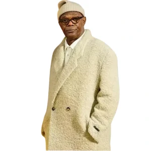 Samuel L. Jackson Argylle World Movie World Premiere Beige Wool Coat