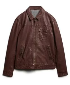 70’s Cracked Pattern Leather Jacket