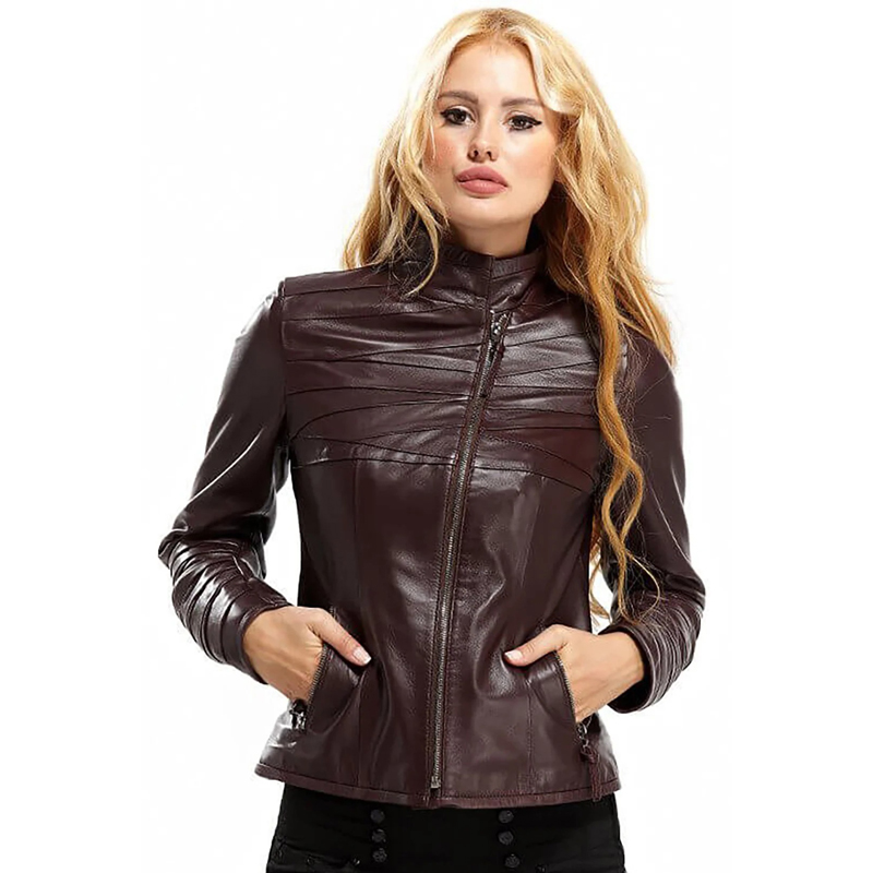 Women’s Real Coca Brown Leather Jacket