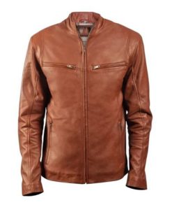 Men's Ionic Brown Leather Jacket