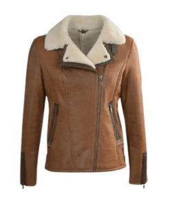 Jane B-3 Aviator Sheepskin Bomber Jacket