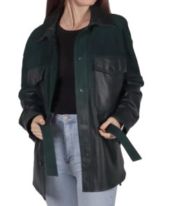 Women's Green Suede Jacket