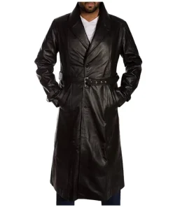 Men's Leather Trench Coat