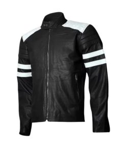 Mens Black Retro Cafe Racer Jacket