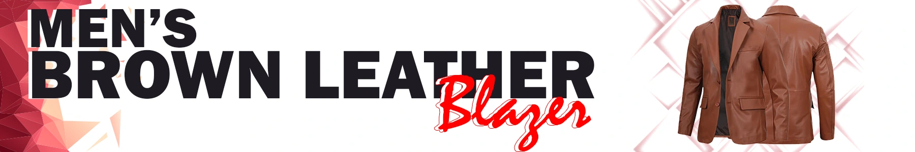 Men's Brown Leather Blazer