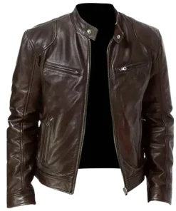 Mens Brown Motorcycle Leather Jacket