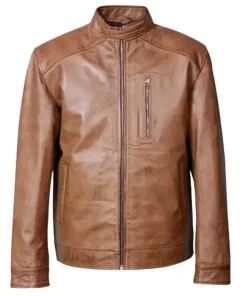 Men's Light Brown Leather Jacket