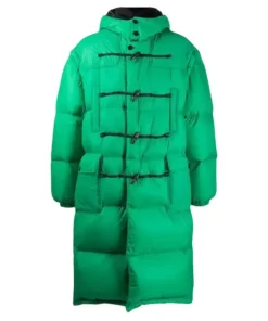 Oversized Green Puffer Coat