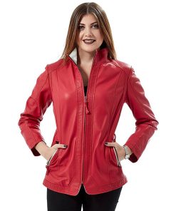Women’s Real Red Leather Jacket