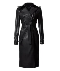 Vegan Leather Trench Coat